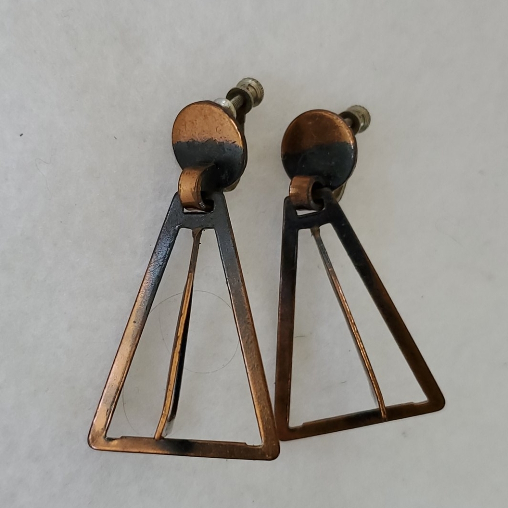 Vintage Copper Cage Earrings